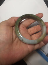 Load image into Gallery viewer, 55.5mm certificated Type A 100% Natural oily dark green/yellow/brown Jadeite Jade bangle D132-4069
