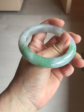 Load image into Gallery viewer, 53.5mm certified 100% natural Type A icy water sunny green/gray/black jadeite jade bangle BP157-5022
