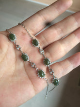 Load image into Gallery viewer, 100% Natural dark green/black nephrite Hetian Jade bracelet HF73
