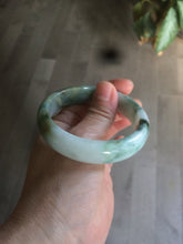 Load image into Gallery viewer, 54mm certified 100% natural Type A green/dark green/white/brown jungle camouflage color  jadeite jade bangle BG22-1726
