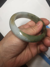 Load image into Gallery viewer, 55.5mm certificated Type A 100% Natural oily dark green/yellow/brown Jadeite Jade bangle D132-4069
