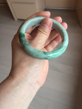 Load image into Gallery viewer, 55.8mm certified type A 100% Natural sunny green gray jadeite jade bangle BS31-4416
