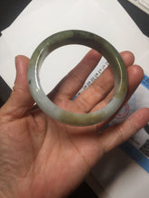 Load image into Gallery viewer, 55.5mm certificated Type A 100% Natural oily dark green/yellow/brown Jadeite Jade bangle D132-4069
