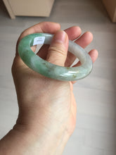 Load image into Gallery viewer, 53.5mm certified 100% natural Type A icy water sunny green/gray/black jadeite jade bangle BP157-5022
