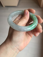 Load image into Gallery viewer, 53.5mm certified 100% natural Type A icy water sunny green/gray/black jadeite jade bangle BP157-5022
