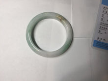 Load image into Gallery viewer, 53mm 100% natural certified sunny green/white(白底青) jadeite jade bangle BK81-5255
