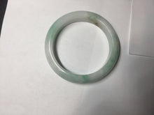 Load image into Gallery viewer, 53mm 100% natural certified sunny green/white(白底青) jadeite jade bangle BK81-5255
