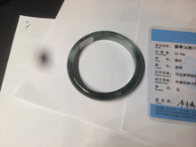 Load image into Gallery viewer, 54.9mm certified natural Type A oily dark green/white jadeite jade bangle AK76-3271
