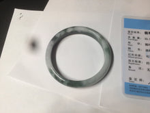 Load image into Gallery viewer, 54.9mm certified natural Type A oily dark green/white jadeite jade bangle AK76-3271
