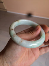 Load image into Gallery viewer, 54.6mm certified 100% natural Type A sunny green/white/brown jadeite jade bangle Y138-3314
