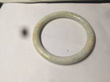 Load image into Gallery viewer, 55mm certified 100% natural white/yellow round cut jadeite jade bangle R108-1721
