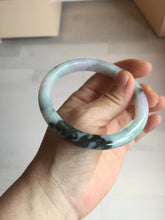 Load image into Gallery viewer, 60.2mm certified Type A 100% Natural icy watery light green sunny green purple Jadeite Jade bangle BQ67-5669
