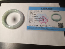 Load image into Gallery viewer, 53.1mm Certified type A 100% Natural green/purple/yellow(fu lu shou) Jadeite Jade bangle R109-1727
