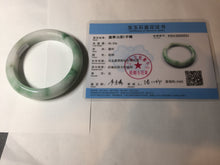 Load image into Gallery viewer, 58.7mm 100% natural certified sunny green/white(白底青) jadeite jade bangle BK82-5231
