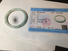 Load image into Gallery viewer, 57mm Certified Type A 100% Natural sunny green round cut Jadeite Jade bangle AK77-3296
