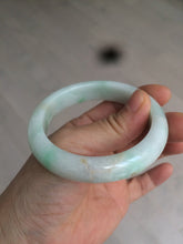 Load image into Gallery viewer, 54.6mm certified 100% natural Type A sunny green/white/brown jadeite jade bangle Y138-3314
