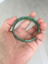 Load image into Gallery viewer, 52.8mm certified 100% natural Type A forest green dark green jadeite jade bangle BP15-8593
