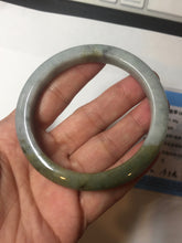 Load image into Gallery viewer, 57.5mm certified Type A 100% Natural dark green/brown/yellow/purple slim Jadeite Jade bangle D133-4071
