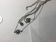Load image into Gallery viewer, Layered Necklace with Natural Type A sunny green Jadeite Bead, Sun &amp; Mandala Pendant, Boho Minimalist Good Luck Jewelry Gift for Her PA66
