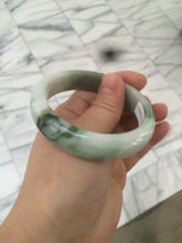 Load image into Gallery viewer, 54mm certified 100% natural Type A green/dark green/white/brown jungle camouflage color  jadeite jade bangle BG22-1726
