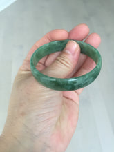 Load image into Gallery viewer, 52.8mm certified 100% natural Type A forest green dark green jadeite jade bangle BP15-8593
