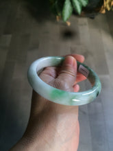 Load image into Gallery viewer, 60mm certified 100% natural type A sunny green white  jadeite jade bangle BG1-1730
