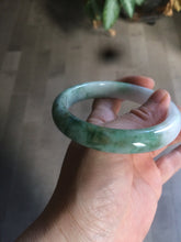 Load image into Gallery viewer, 60mm certified 100% natural type A sunny green white  jadeite jade bangle BG1-1730
