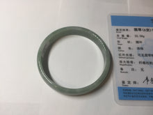 Load image into Gallery viewer, 53.8mm certified Type A 100% Natural green thin Jadeite Jade bangle D134-2835
