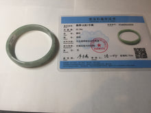 Load image into Gallery viewer, 53.8mm certified Type A 100% Natural green thin Jadeite Jade bangle D134-2835
