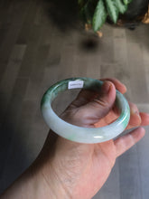 Load image into Gallery viewer, 60mm certified 100% natural type A sunny green white  jadeite jade bangle BG1-1730
