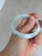 Load image into Gallery viewer, 54.5mm Certified Type A 100% Natural sunny green/dark green Jadeite Jade bangle AM96-2727
