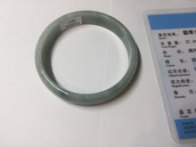 Load image into Gallery viewer, 53.7mm certified Type A 100% Natural green thin Jadeite Jade bangle D135-2831
