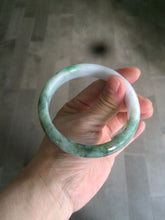 Load image into Gallery viewer, 60mm certified 100% natural type A sunny green white  jadeite jade bangle BG1-1730
