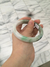 Load image into Gallery viewer, 60mm certified 100% natural type A sunny green white  jadeite jade bangle BG1-1730
