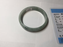 Load image into Gallery viewer, 53.7mm certified Type A 100% Natural green thin Jadeite Jade bangle D135-2831
