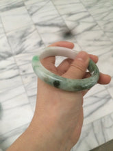 Load image into Gallery viewer, 60mm certified 100% natural type A sunny green white  jadeite jade bangle BG1-1730
