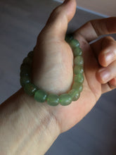 Load image into Gallery viewer, 卖了 8mm 100% naturally icy green/yellow/brown/gray Quartzite (Shetaicui jade) bangle XY9
