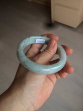 Load image into Gallery viewer, 57.5mm Certified 100% natural Type A green/gray chubby jadeite jade bangle AZ129-4065
