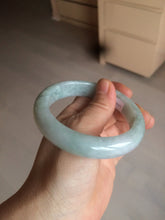 Load image into Gallery viewer, 57.5mm Certified 100% natural Type A green/gray chubby jadeite jade bangle AZ129-4065
