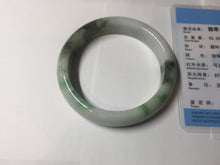 Load image into Gallery viewer, 57.7mm certified Type A 100% Natural sunny green yellow brown white Jadeite Jade bangle D136-1720
