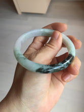 Load image into Gallery viewer, 57.2mm certified Type A 100% Natural icy watery light green sunny green purple Jadeite Jade bangle BQ64-5668
