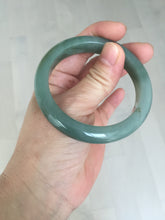 Load image into Gallery viewer, 53.2mm certified type A 100% Natural dark green/gray/yellow Jadeite Jade bangle AF96-7577
