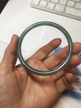 Load image into Gallery viewer, 60.1mm Certified Type A 100% Natural green/ blue/ black/ grey slim round cut Guatemala Jadeite bangle PC68-7022
