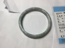 Load image into Gallery viewer, 59mm certified 100% natural Type A green purple gray jadeite bangle PD160-6310
