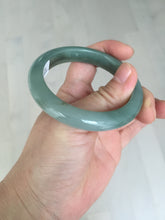 Load image into Gallery viewer, 53.2mm certified type A 100% Natural dark green/gray/yellow Jadeite Jade bangle AF96-7577
