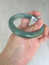 Load image into Gallery viewer, 53.2mm certified type A 100% Natural dark green/gray/yellow Jadeite Jade bangle AF96-7577
