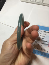Load image into Gallery viewer, 60.1mm Certified Type A 100% Natural green/ blue/ black/ grey slim round cut Guatemala Jadeite bangle PC68-7022
