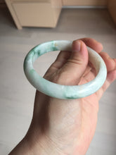 Load image into Gallery viewer, 57mm Certificated sunny green/yellow/white jadeite jade bangle S83-7073
