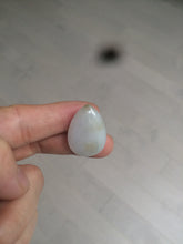 Load image into Gallery viewer, 100% natural white type A jadeite jade water drop pendant AX36
