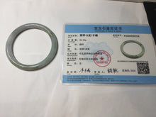 Load image into Gallery viewer, 56.3mm certified 100% natural Type A green gray purple slim round cut jadeite bangle PD161-6334
